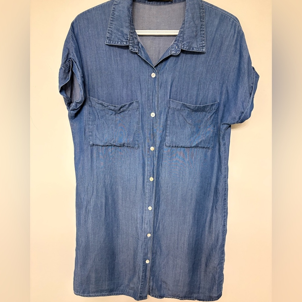 Women’s short sleeve Blue Denim Tunic